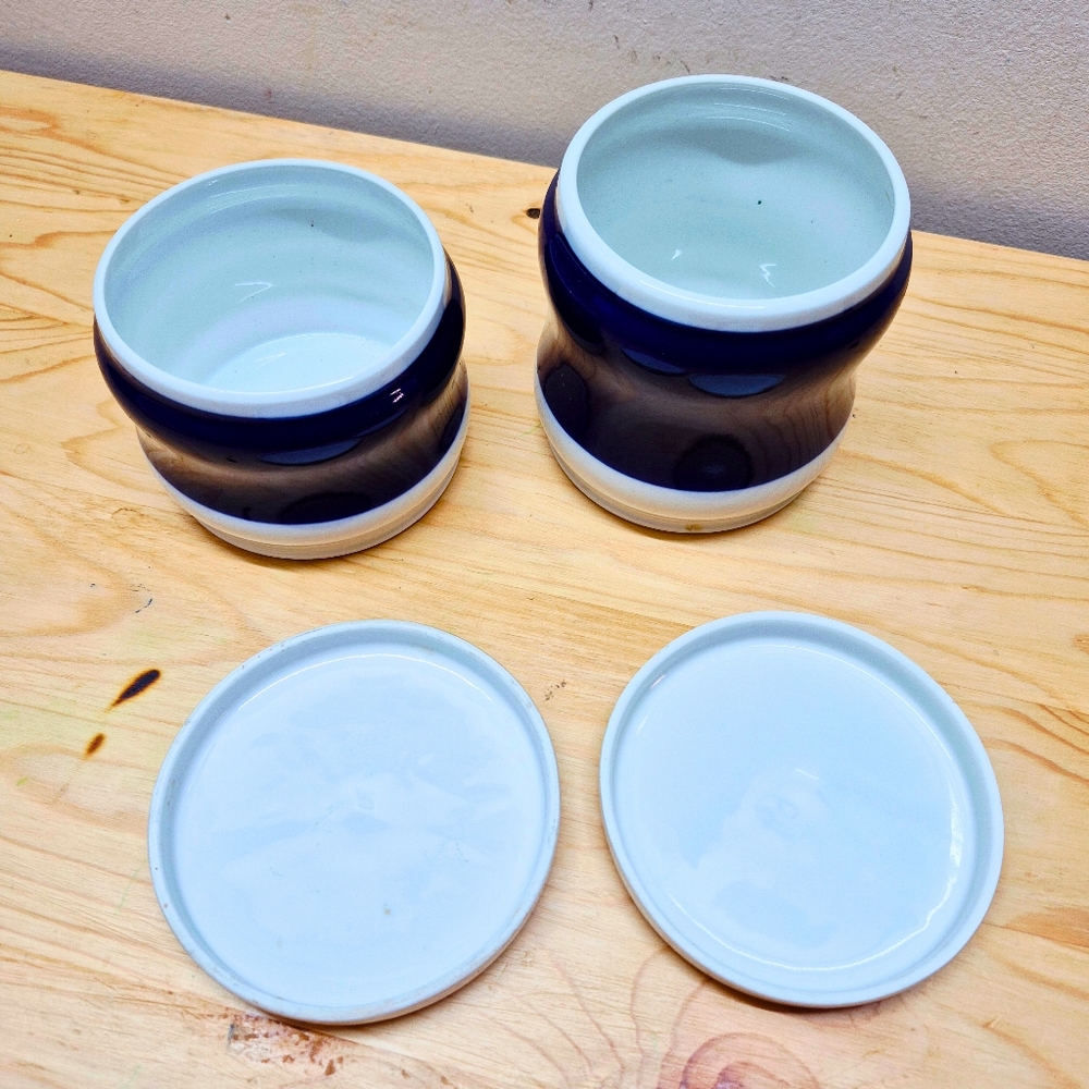 Vintage 1970s Porsgrund Norway Porcelain 'Nuts' & 'Candy' Covered Dish Set - Picture 11 of 14
